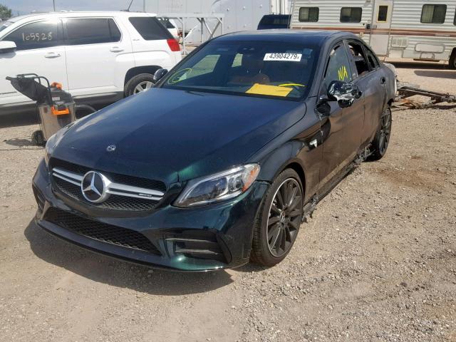 55SWF6EB6KU284467 - 2019 MERCEDES-BENZ C 43 AMG GREEN photo 2