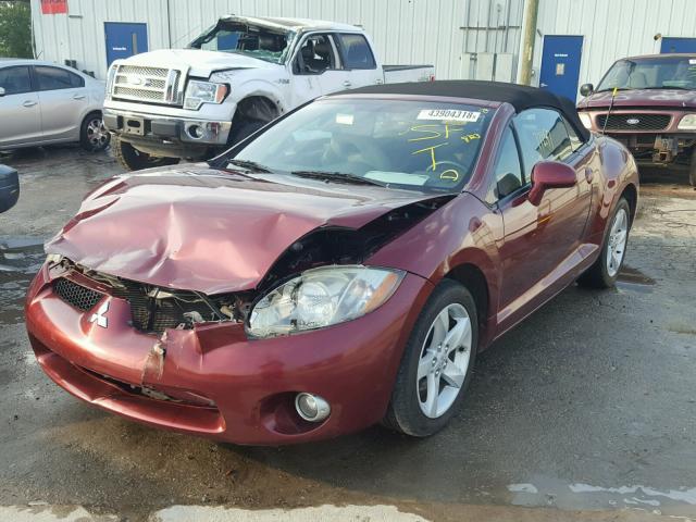 4A3AL25F17E050386 - 2007 MITSUBISHI ECLIPSE SP BURGUNDY photo 2