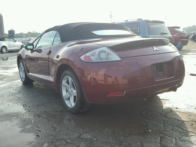 4A3AL25F17E050386 - 2007 MITSUBISHI ECLIPSE SP BURGUNDY photo 3