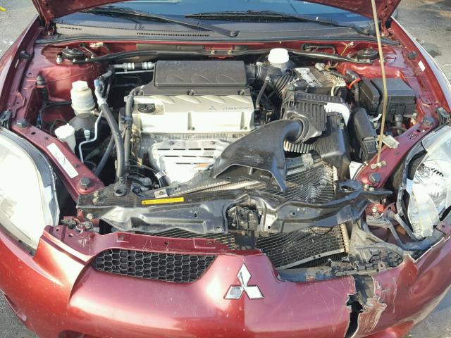 4A3AL25F17E050386 - 2007 MITSUBISHI ECLIPSE SP BURGUNDY photo 7