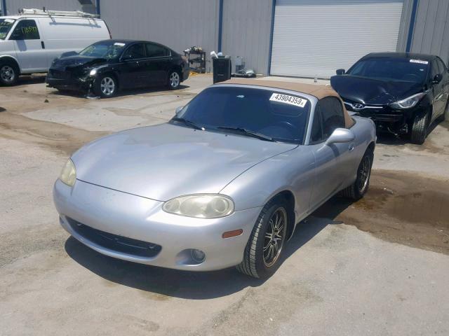 JM1NB353210202411 - 2001 MAZDA MX-5 MIATA SILVER photo 2