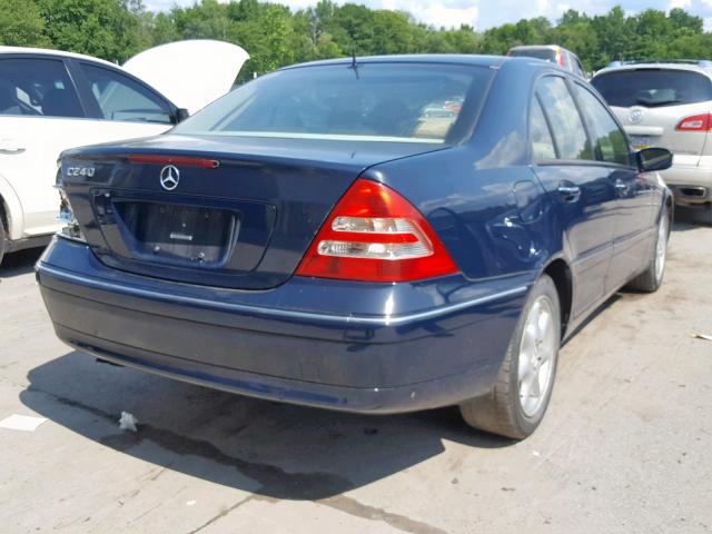 WDBRF61J33A414631 - 2003 MERCEDES-BENZ C 240 BLUE photo 4