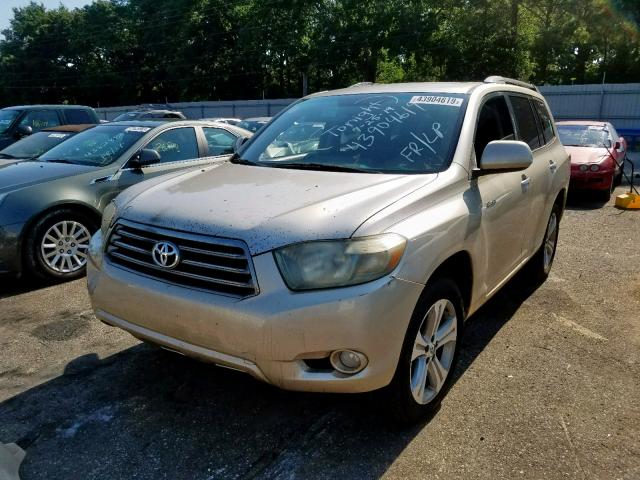 JTEDS43A382009410 - 2008 TOYOTA HIGHLANDER GOLD photo 2