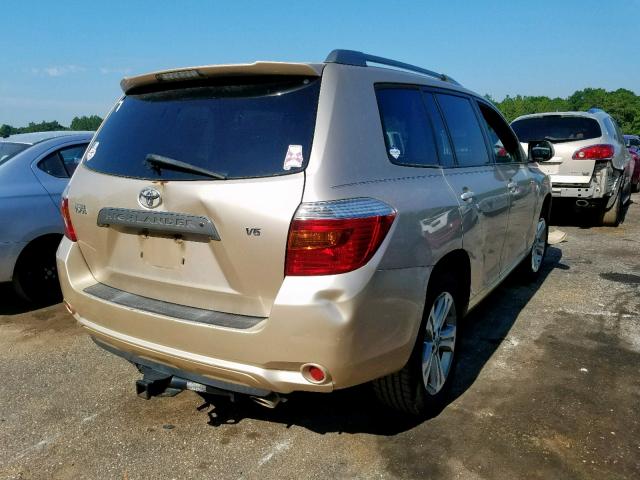 JTEDS43A382009410 - 2008 TOYOTA HIGHLANDER GOLD photo 4