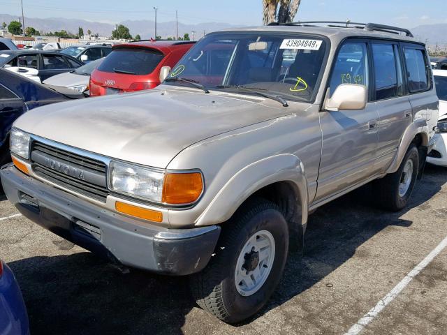 JT3FJ80W6M0032357 - 1991 TOYOTA LAND CRUIS GRAY photo 2