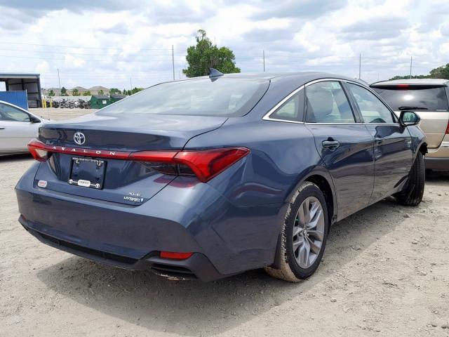 4T1B21FB5KU006241 - 2019 TOYOTA AVALON XLE BLUE photo 4