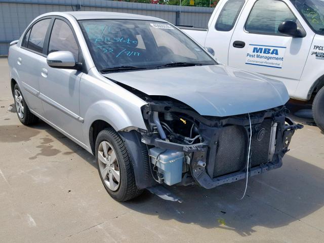 KNADH4A30A6662411 - 2010 KIA RIO LX SILVER photo 1