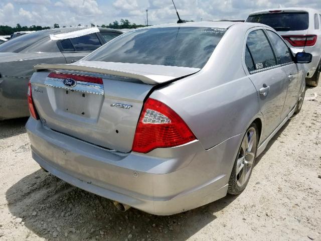 3FAHP0KC8AR416407 - 2010 FORD FUSION SPO SILVER photo 4