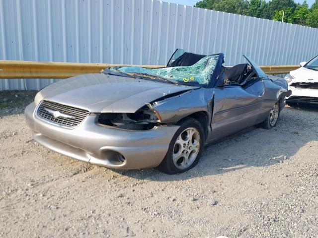 3C3EL55H1XT552925 - 1999 CHRYSLER SEBRING JX GRAY photo 2