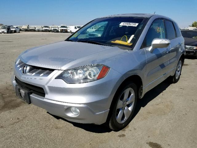 5J8TB18297A022569 - 2007 ACURA RDX SILVER photo 2