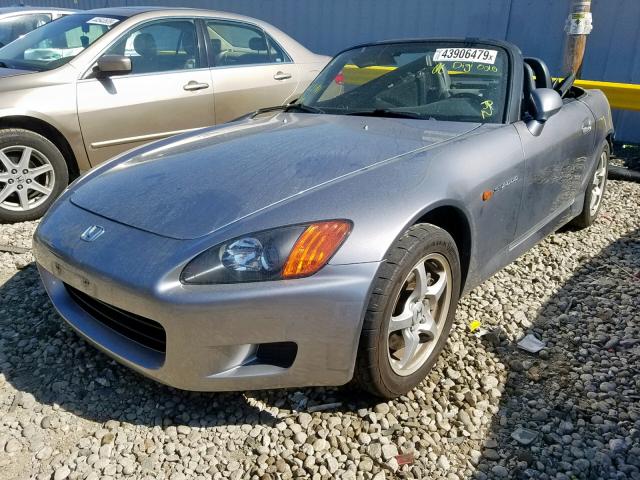 JHMAP11493T000586 - 2003 HONDA S2000 SILVER photo 2