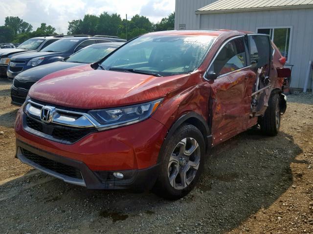 2HKRW2H84JH657996 - 2018 HONDA CR-V EXL RED photo 2