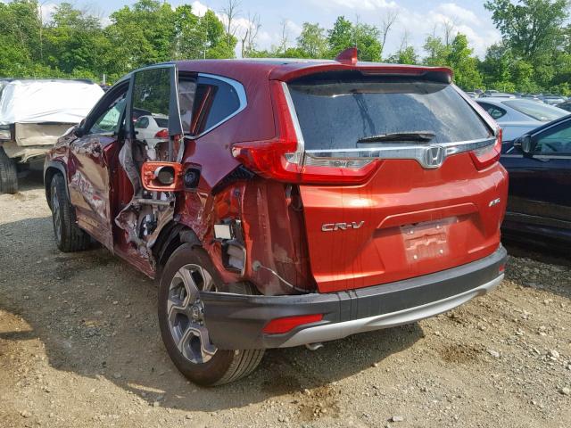 2HKRW2H84JH657996 - 2018 HONDA CR-V EXL RED photo 3