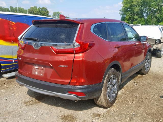 2HKRW2H84JH657996 - 2018 HONDA CR-V EXL RED photo 4