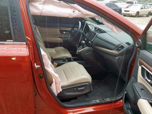 2HKRW2H84JH657996 - 2018 HONDA CR-V EXL RED photo 5