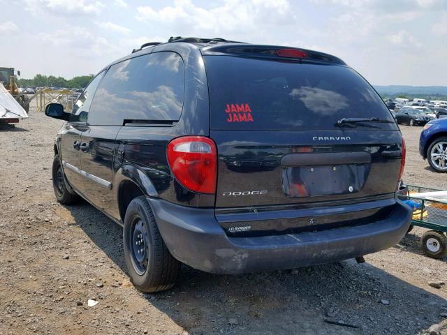 1D4GP25BX6B743233 - 2006 DODGE CARAVAN SE BLACK photo 3