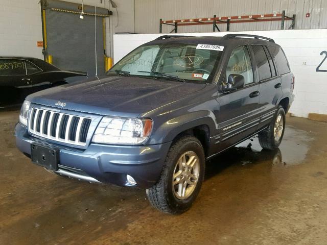 1J4GX48S44C244935 - 2004 JEEP GRAND CHER BLUE photo 2