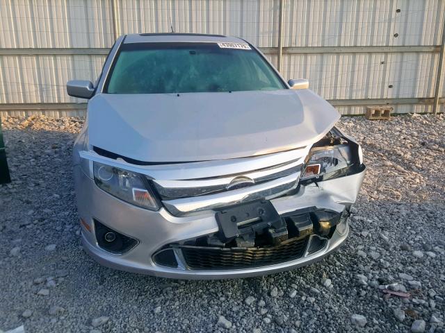 3FAHP0KC4AR164977 - 2010 FORD FUSION SPO SILVER photo 9