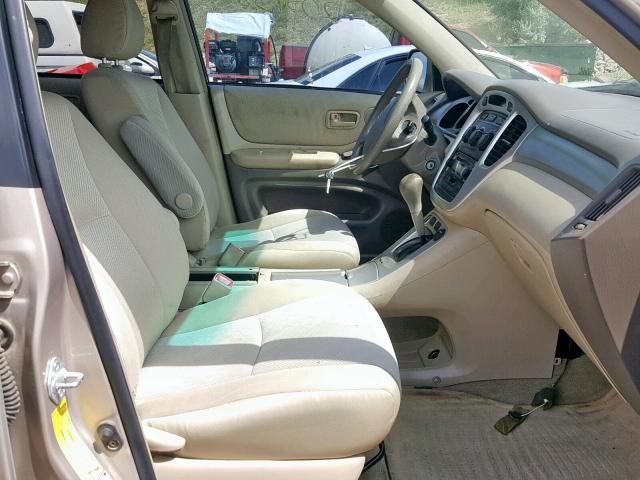 JTEEP21A850122418 - 2005 TOYOTA HIGHLANDER GOLD photo 5