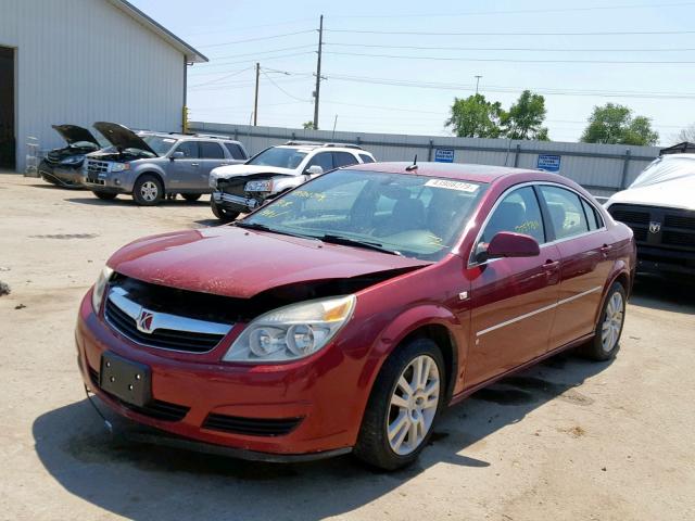 1G8ZS57N07F267060 - 2007 SATURN AURA XE RED photo 2