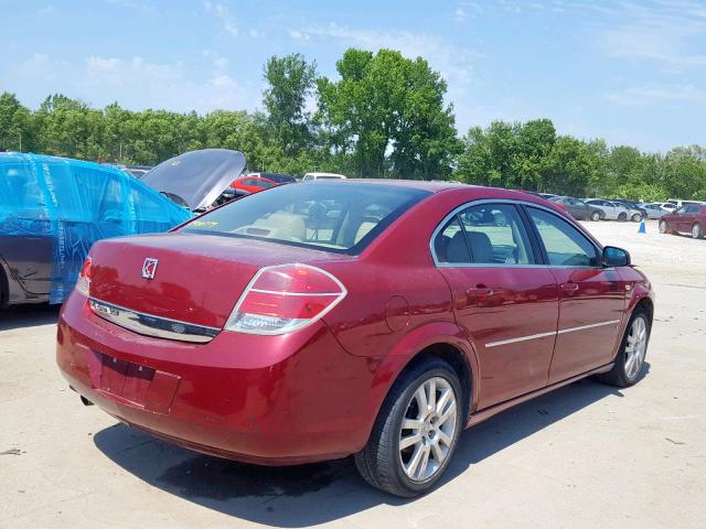 1G8ZS57N07F267060 - 2007 SATURN AURA XE RED photo 4