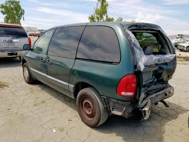 1B4GP45R2VB422420 - 1997 DODGE CARAVAN SE GREEN photo 3