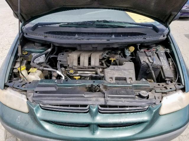 1B4GP45R2VB422420 - 1997 DODGE CARAVAN SE GREEN photo 7