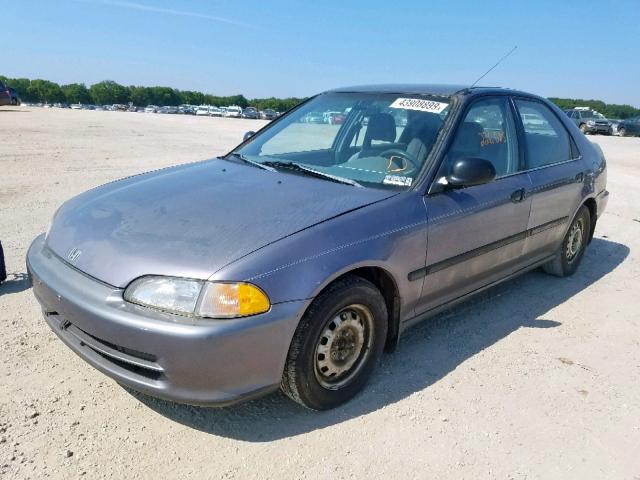 1HGEG8546RL047705 - 1994 HONDA CIVIC DX BLUE photo 2