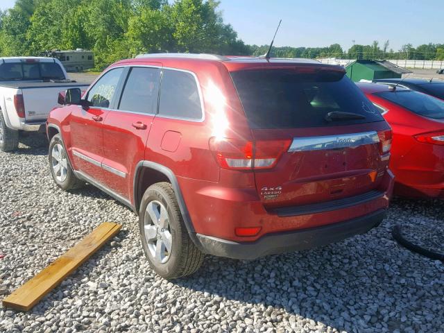 1J4RR4GG3BC520907 - 2011 JEEP GRAND CHER RED photo 3