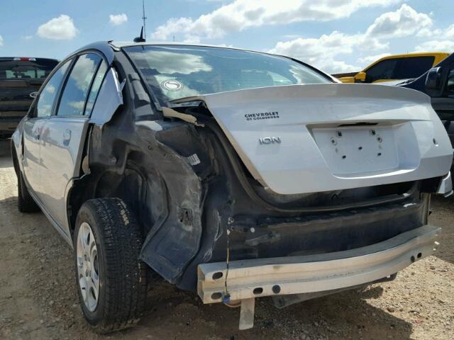 1G8AZ55F07Z177183 - 2007 SATURN ION LEVEL SILVER photo 9