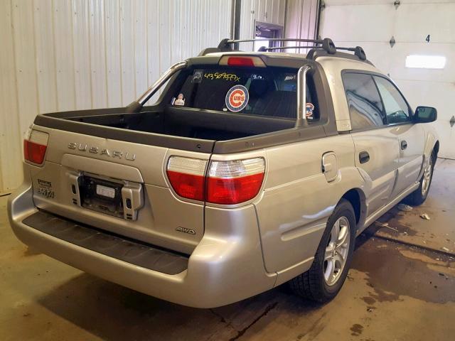 4S4BT62C337112583 - 2003 SUBARU BAJA SPORT SILVER photo 4