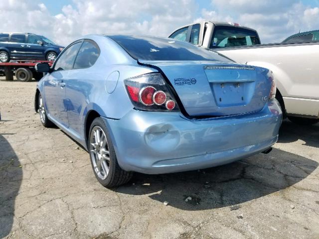 JTKDE167X80230694 - 2008 TOYOTA SCION TC ლურჯი ფოტო 3