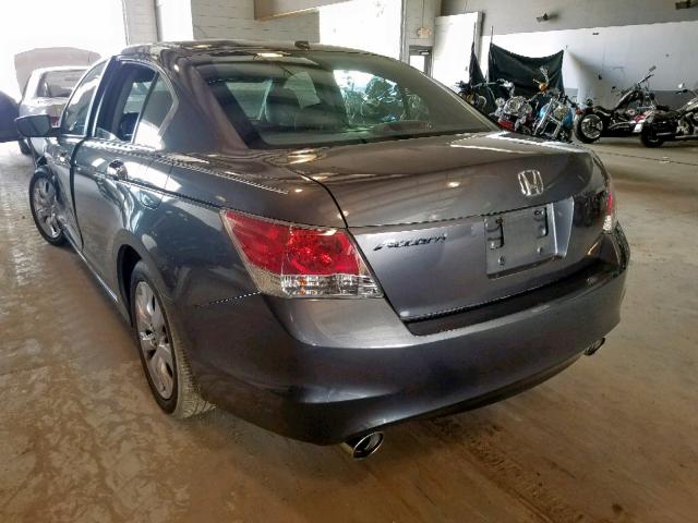 1HGCP36859A019689 - 2009 HONDA ACCORD EXL GRAY photo 3