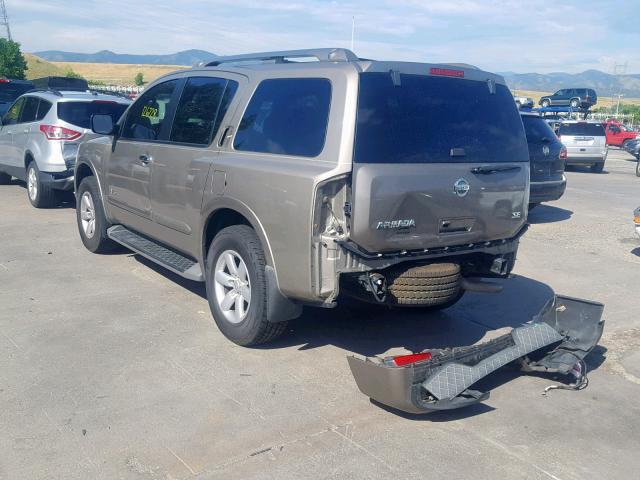 5N1AA08C28N600819 - 2008 NISSAN ARMADA SE GOLD photo 3