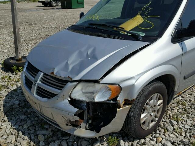 1D4GP25R47B224001 - 2007 DODGE CARAVAN SE SILVER photo 9