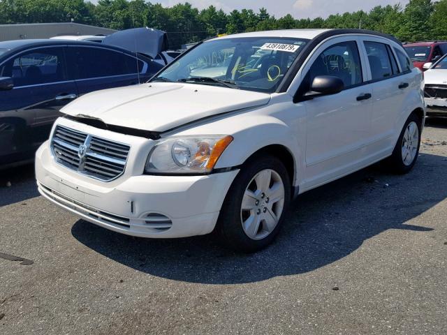 1B3HB48B48D795411 - 2008 DODGE CALIBER SX WHITE photo 2