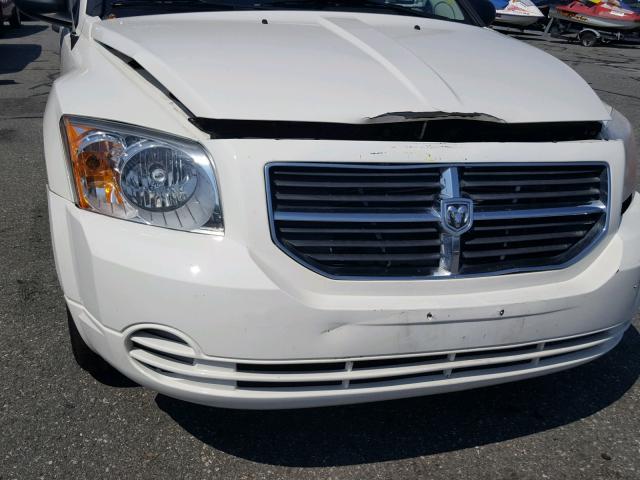 1B3HB48B48D795411 - 2008 DODGE CALIBER SX WHITE photo 9