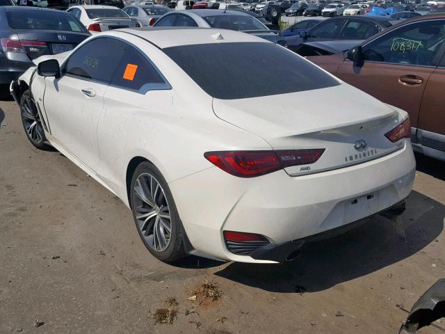 JN1EV7EL0JM391103 - 2018 INFINITI Q60 LUXE 3 WHITE photo 3