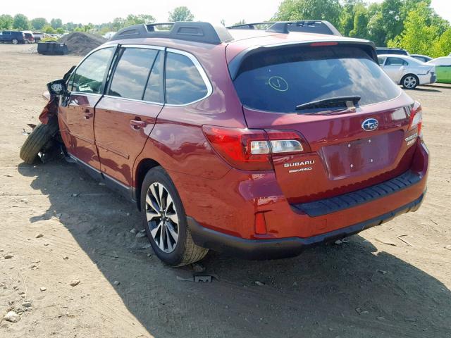 4S4BSANC9H3417246 - 2017 SUBARU OUTBACK 2. MAROON photo 3