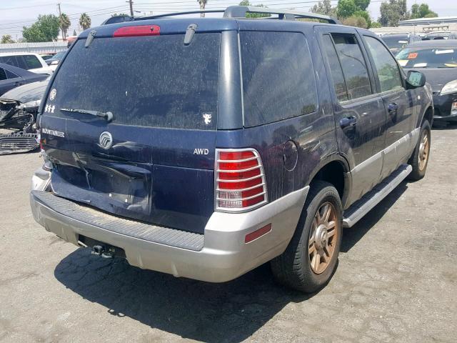 4M2ZU86K43ZJ10109 - 2003 MERCURY MOUNTAINEE BLUE photo 4