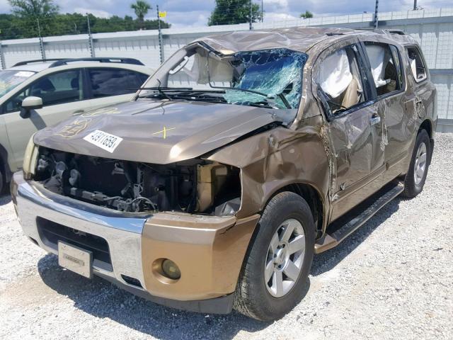 5N1AA08A75N731819 - 2005 NISSAN ARMADA SE GOLD photo 2