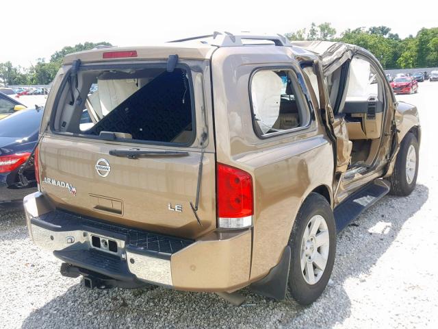 5N1AA08A75N731819 - 2005 NISSAN ARMADA SE GOLD photo 4