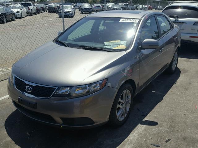 KNAFU4A27C5514180 - 2012 KIA FORTE EX SILVER photo 2