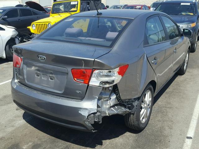 KNAFU4A27C5514180 - 2012 KIA FORTE EX SILVER photo 4