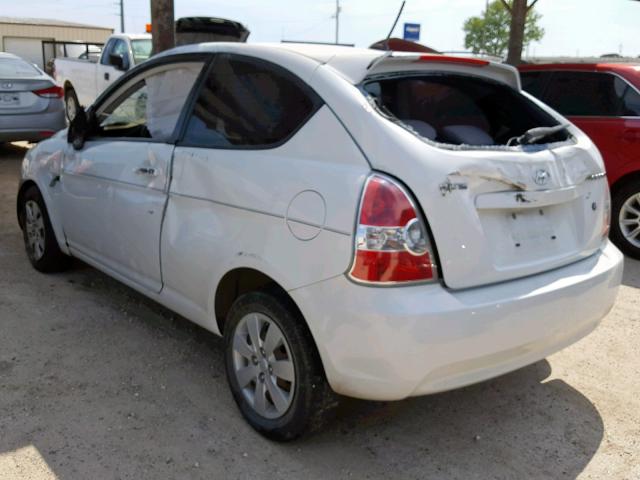 KMHCM3AC2BU200073 - 2011 HYUNDAI ACCENT GL WHITE photo 3