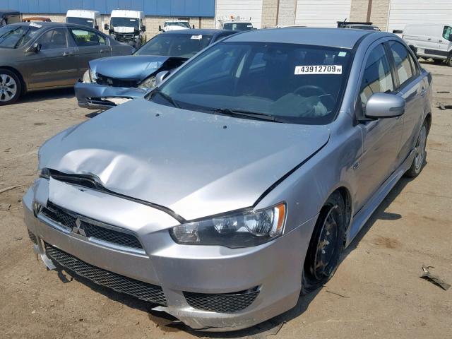 JA32U2FU1FU012418 - 2015 MITSUBISHI LANCER ES SILVER photo 2