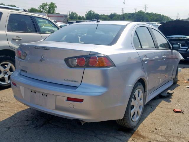 JA32U2FU1FU012418 - 2015 MITSUBISHI LANCER ES SILVER photo 4