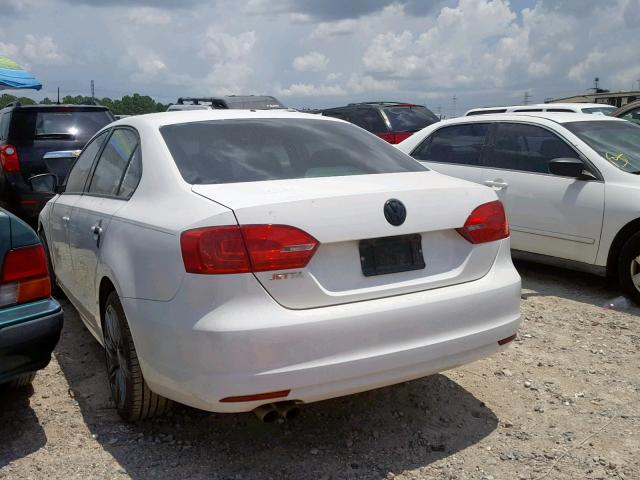 3VW1K7AJ4CM358618 - 2012 VOLKSWAGEN JETTA BASE WHITE photo 3