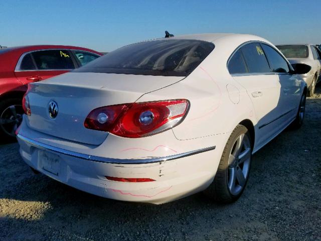 WVWHP7AN2CE512965 - 2012 VOLKSWAGEN CC LUXURY WHITE photo 4