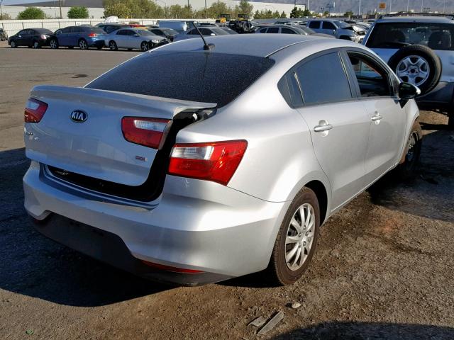 KNADM4A35G6667625 - 2016 KIA RIO LX SILVER photo 4